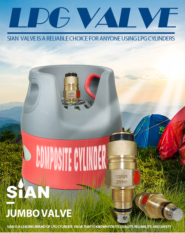 Sian LPG -Verbundzylinder D35 Jumbo -Ventile (1)